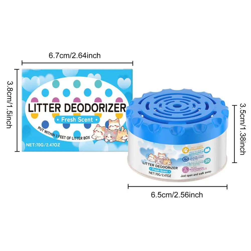 Litter Box Deodorizer Odor Eliminator Litterbox Deodorizer Cat Litter Scent Deodorizer Smell Eliminator Odor Absorber Gel