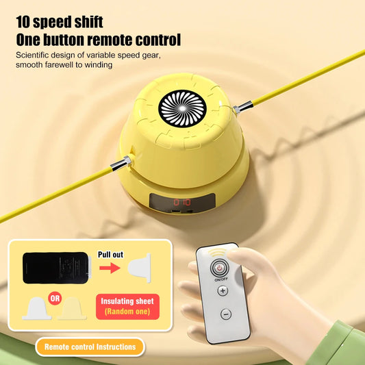 Electric Skipping Rope Machine Remote Control Digital Counting Jump Rope Smart Automatic Kid Adult Workout Training Fitness Toy