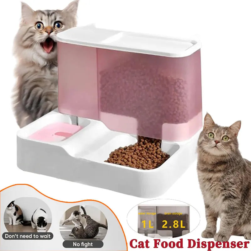Cat Feeder Automatic Pet Feeder Large Capacity Food Dispenser Dry Wet Separation Water Bowl BPA Free Material Top Rated
