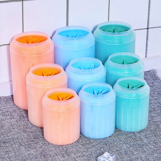 S/M/L Pet Pet Paw Soft Silicone Material Pet Foot Wash Cup Cat and Dog Foot Cleaner Portable Cleaning Tools Bucket Pet Supplies