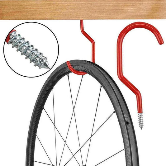 Bicycle Hanger Hooks Wall Mounted Screw-in Storage Hook Set Heavy Duty Hooks For Garage Garden Tool
