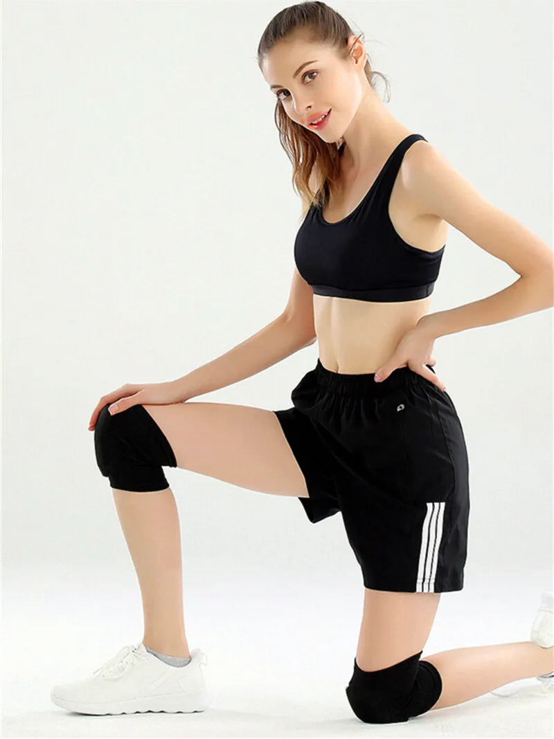 1Pair Knee Pads Fitness Dance Training Knee Protector Elastic Thickened Sponge Women Knee Brace Support For Arthritis Relief