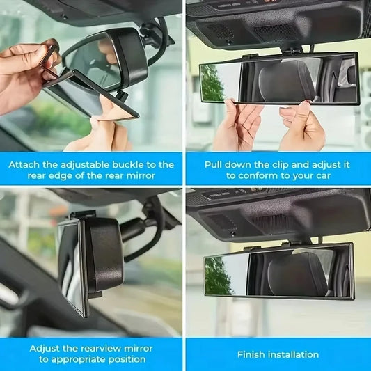 Universal Anti-glare Wide-angle Convex Interior Car Rearview Mirror Baby Child Seat Monitoring Blue Sunshade Visor Safety Goggle
