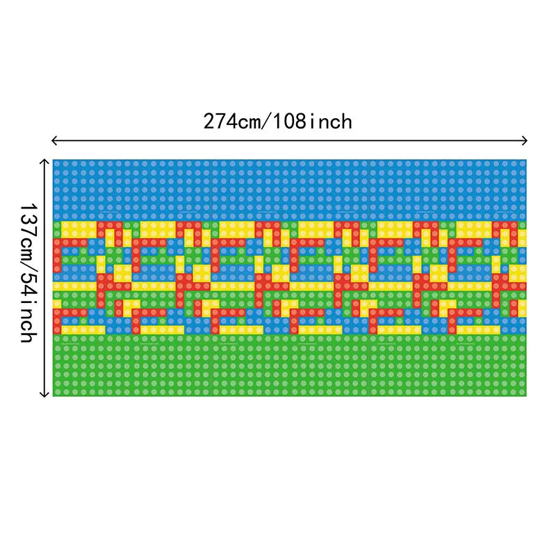 Brick-Style Birthday Party Tablecloth Building Blocks Party, Gamer Birthday Party Supplies, Party Theme Table Cover