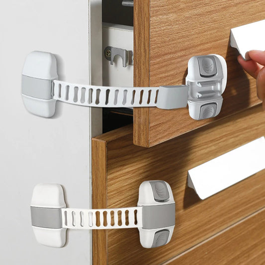 1 Piece Multi-Function Child Protection Anti-Pinch Cabinet Refrigerator Plastic Safety Buckle Baby Safety Drawer Door Lock