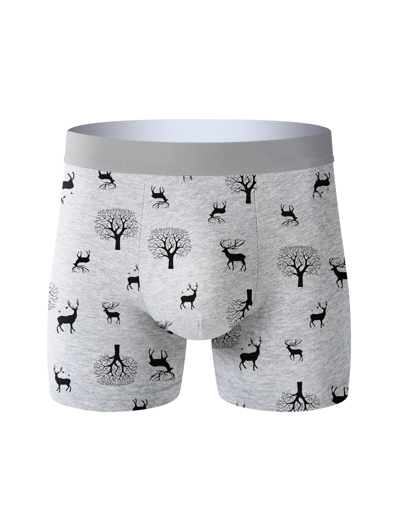 4pcs Men's Underwear Sports Fitness Boxer Briefs Breathable and Comfortable Long Panties Athleisure Fashion Long Panties