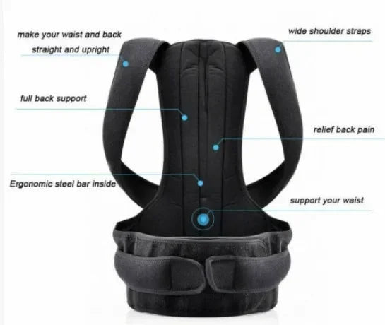 Back Support Posture Corrector Belt Adjustable Shoulder Clavicle Spine Support Belt Reshape Your Body Lumbar Brace Back Trainer
