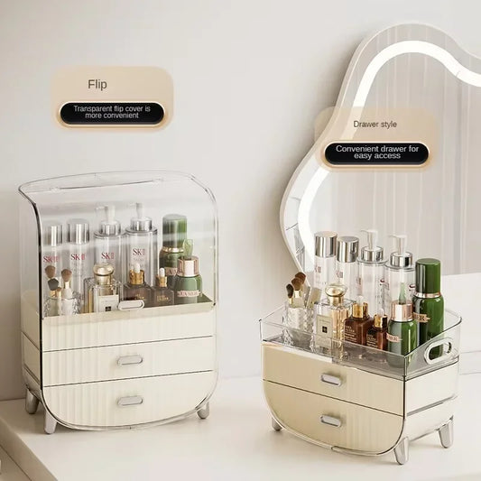 Drawer-Type Cosmetics Storage Box Transparent Dust-proof Skincare Jewelry Organizer Skincare Display CasesInsect-proof Organizer