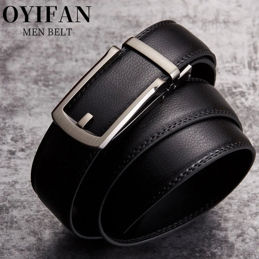 High quality men's automatic belt, business belt, adjustable belt, luxury belt, cowhide belt, ratchet belt