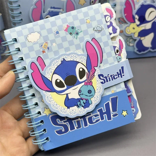 Stitch Notebook lovable Anime Cartoon School Supplies Portable Diary Fashion Office Supplies Coil Book Children Gift