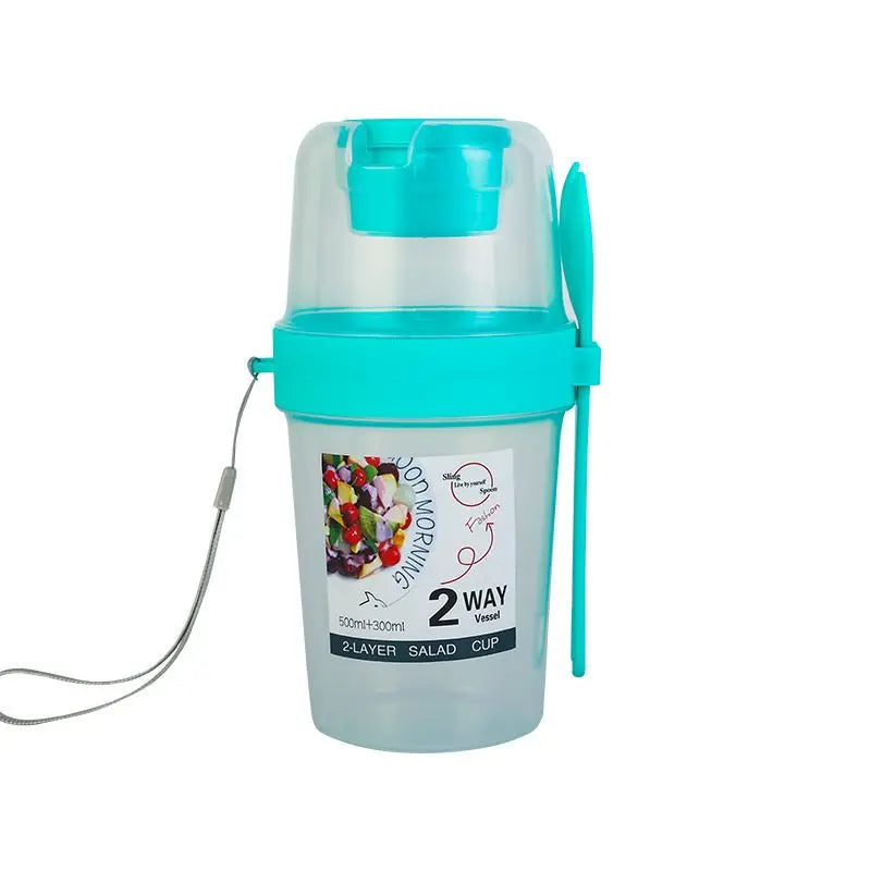 Carry Breakfast Cups, Salad Cups, Yogurt Cereal, Oatmeal Snacks, Parfait Containers and Salad Dressing Holders with Forks!