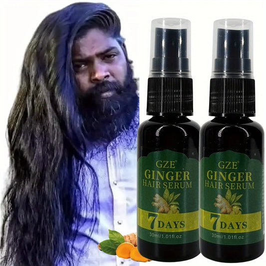 2 Pack GZE Ginger Hair Serum 7 Days Moisturizing Strong Hair