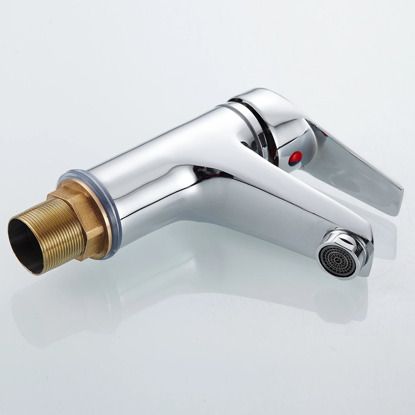 Single Lever Mixer Faucet Metal Electroplating Sink Taps Hot Cold Water Sink Mixer Tap Modern Basin Sink Faucet Durable Sink Tap