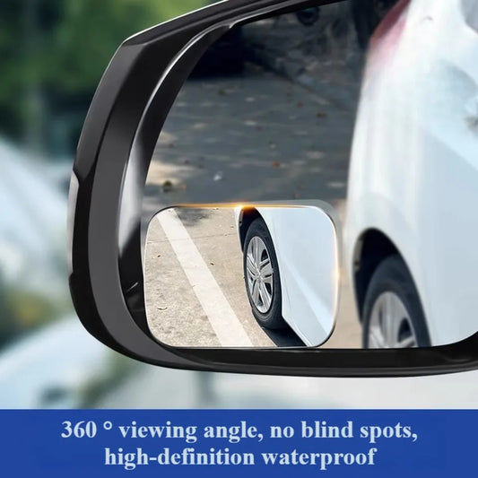 2pcs Car Mirror Wide Angle Car Blind Spot Mirrors 360° Adjustable Auxiliary Rearview Mirrors HD Frameless Small Round Mirror