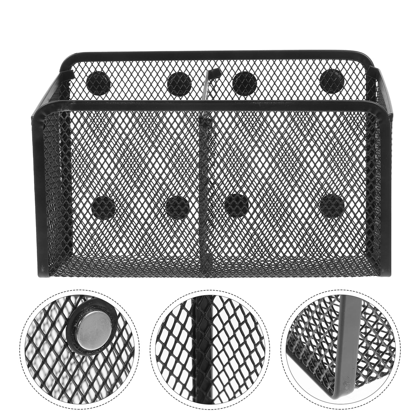 Magnetic Pen Holder Fridge Organizer Classroom Pencil Locker Iron Refrigerator Hanging Metal Wire Mesh Baskets Spacious
