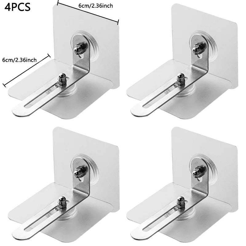 Furniture Anchors Strong Self-adhesive Fixed Prevent Dumping Device No punching Safety Anti Overturning Cabinet Buckle Anchors