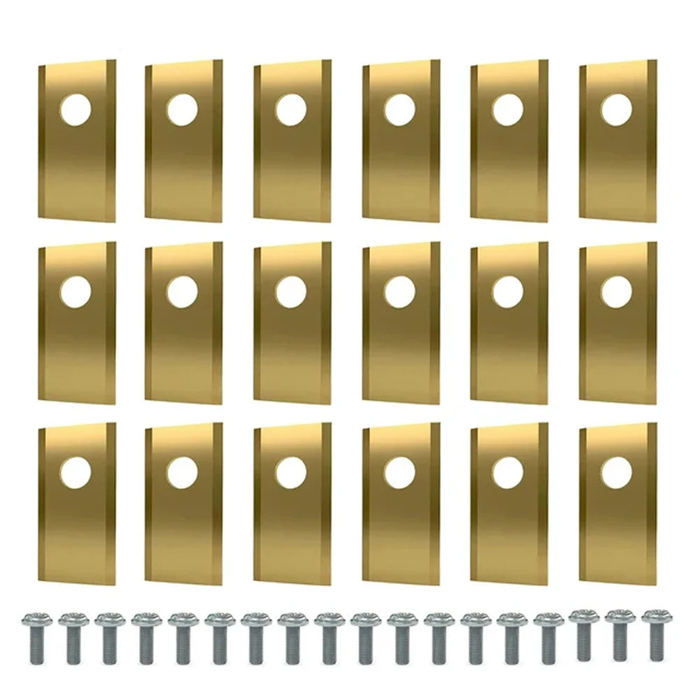 18Pcs Blades Replacement Stainless Steel Lawn Mower Cutting Blade Set Single Hole Lawn Mower Blade for Worx Landroid Lawn Mowers