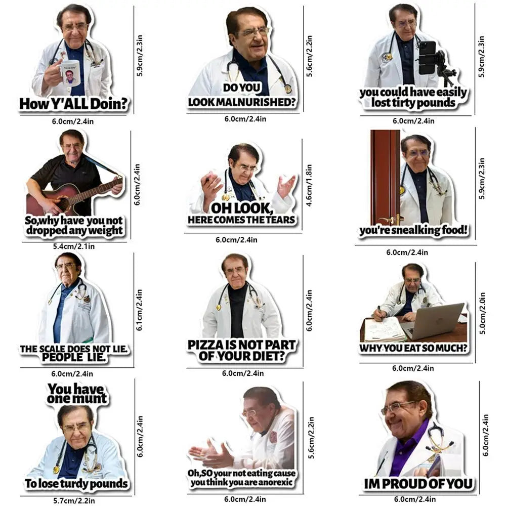 Doctor Fridge Magnet 12PCS Doctor Phrase Magnets Funny Kitchen Fridge Magnets for Refrigerator Car Motivational Diet Helper