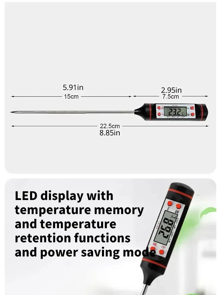 Kitchen Food Baking Digital Thermometer Electronic Probe Type Digital Display Liquid Grill Thermometer kitchen items
