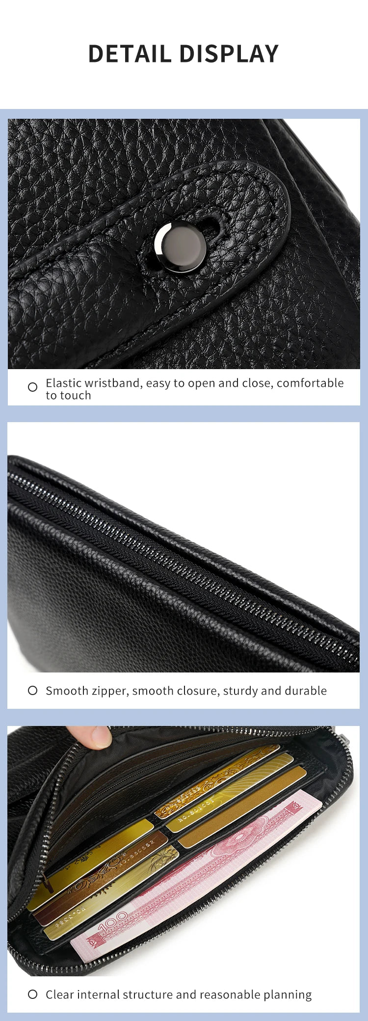 Man`s Fingerprint Lock Handbag Security Wallet