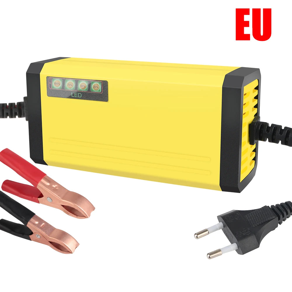 Car Battery Charger 220V Power Puls Repair Charger Moto Truck Battery Charger 12V 2A Wet Dry Lead Acid Battery LED Display