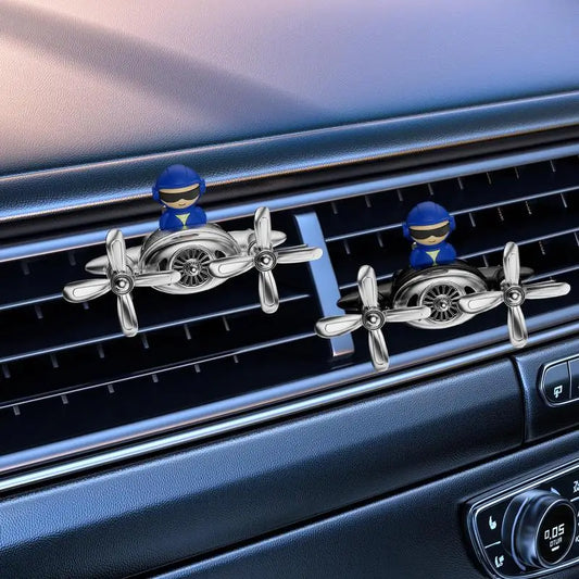 Car Air Freshener Odor Eliminator SUV Vent Clip Rotating Perfume Diffuser Pilot Shape Design Lasting Long Car Fragrance Diffuser