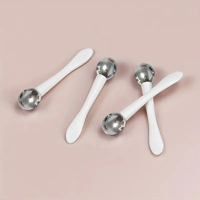 Stainless Steel Eye Cream Applicator with Roller Ball, Dual-Ended Massage & Application Tool, Facial Face Skin Care Tool