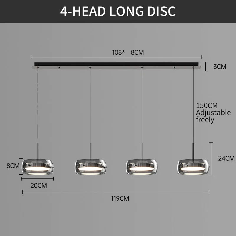 Italian Minimalist Dining Room, Dining Room, Chandelier, High-end Three Head Bar Desk Lamp, Island Table Lamp, Dining Table Lamp
