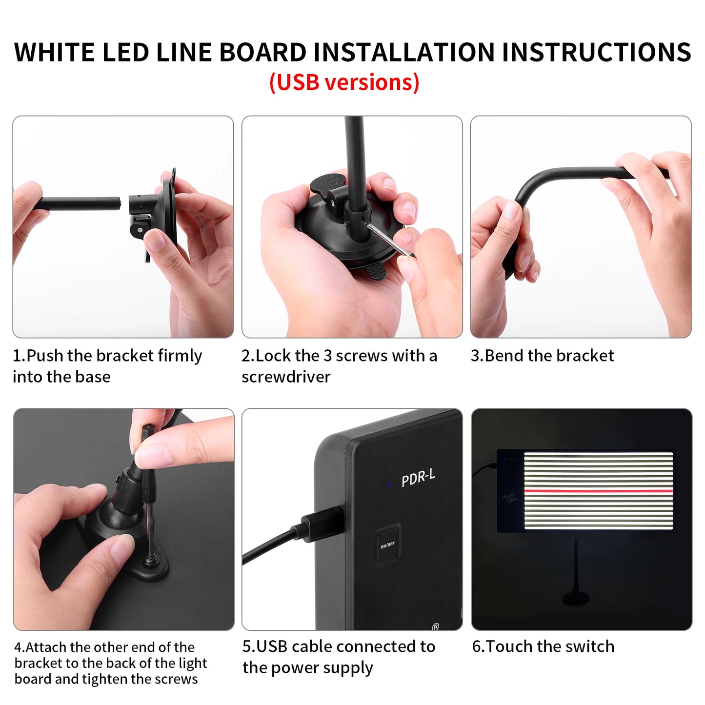PDR LED Light Board LED Light Line Wire Board Car Dent Removal Tool Reflection Board Hand Tools for Auto Repair Tool