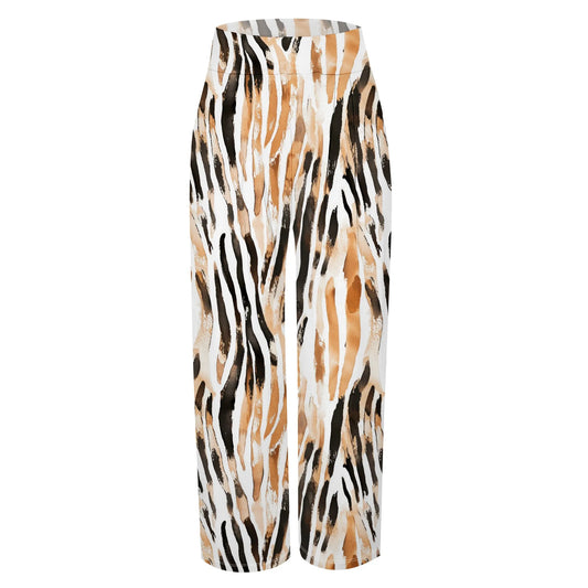 Womens Palazzo Long Pants High Waist Wide Leg Stretchy Loose Fit Casual Trousers with Pocket