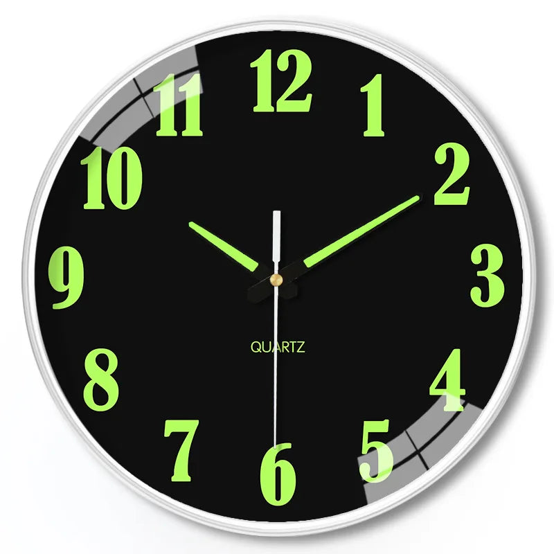 Luminous Digital Clock Living Room Wall Clock 8 inch 20cm Mute Clock Wall Clock Simple Stereo Clock