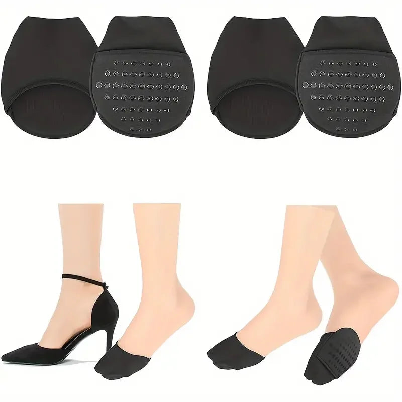 Womens High-Heeled Shoe Insoles-Ergonomic Half Insoles Protective Five-toe Forefoot Pads Ultra-Absorbent Non Skid Half Sock