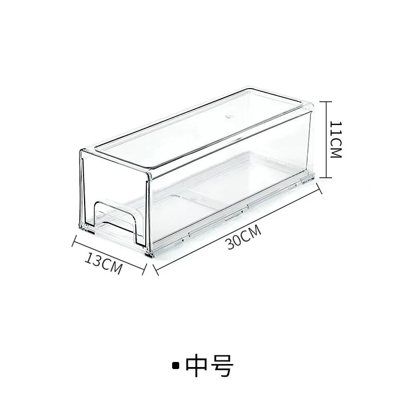 Kitchen Refrigerator Storage Box Fruit Vegatable Meat Fish Food Drawer Organizer Fresh-keeping Stackable Bin Stackable Container