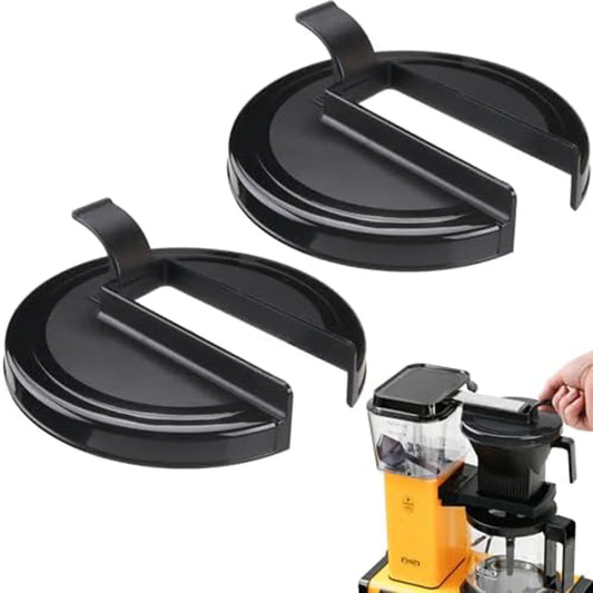 Set of Two Lids Designed to Fit For Moccamaster Brewing Baskets Providing Safety and Convenience While Brewing Coffee