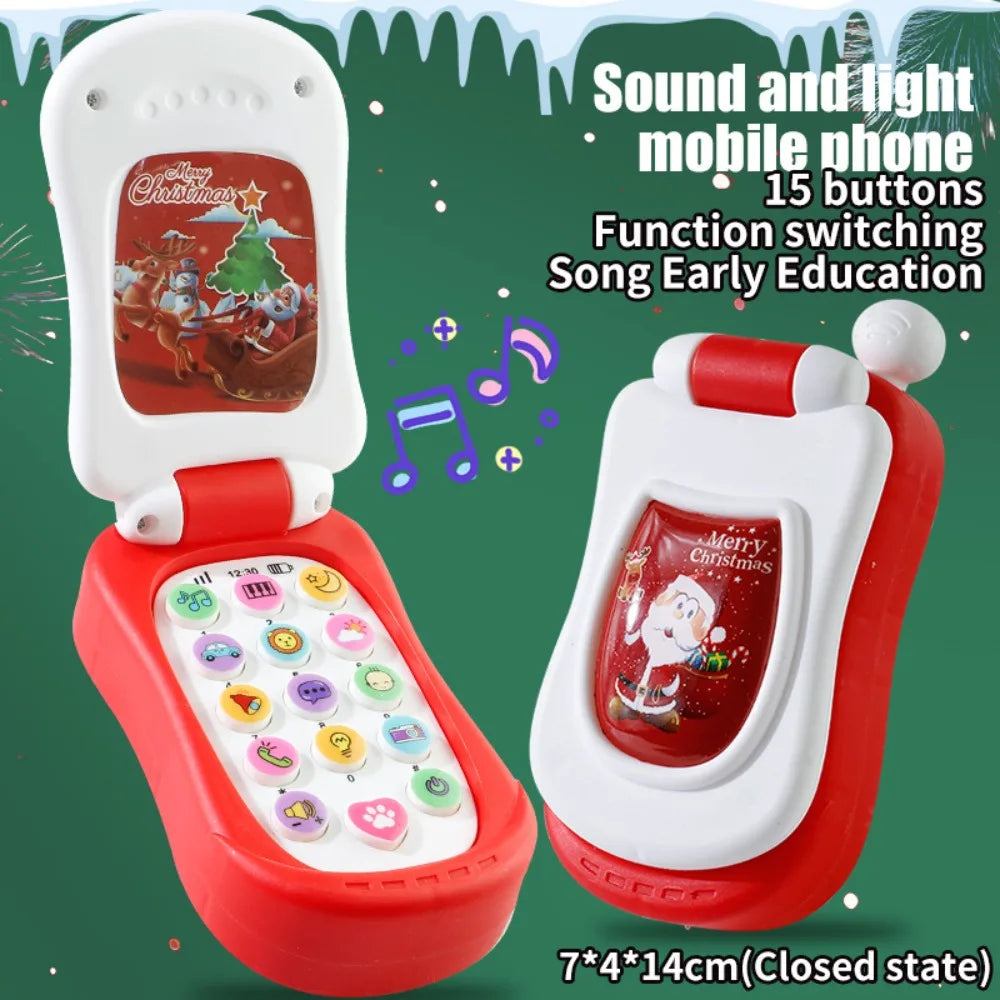 Simulation Phone Electronic Baby Cell Phone Toy Voice Toy Electronic Phones Musical Toys Safe Flip Cover
