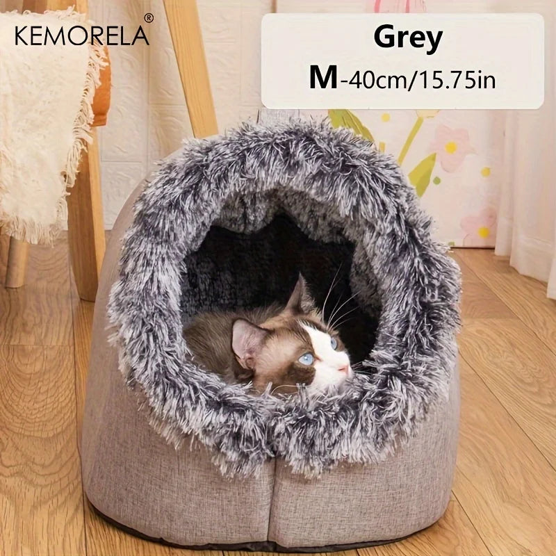 KEMORELA Cat Bed Comfortable Pet Sleeping Bed, Portable Cat Bed Warm And Thickened Pet Bed With Handle Portable Cat Bed