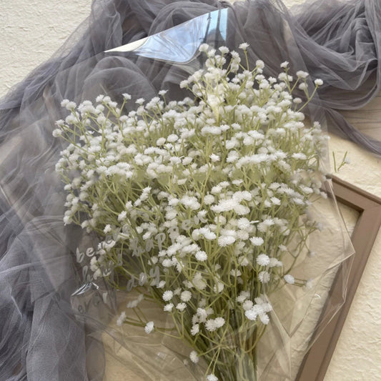 Artificial Plastic Soft Rubber Gypsophila Babys Breath Flower Branches Wedding Bouquet Floral Arrangement Accessories Home Decor