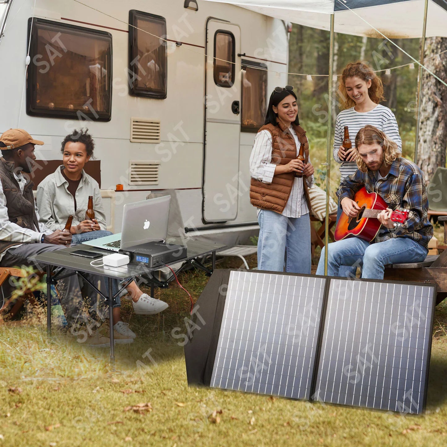 For ALLPOWERS Solar Powerbank 154Wh 41600mAh External Battery Charger, Powerstation 200W Portable Generator Emergency Power