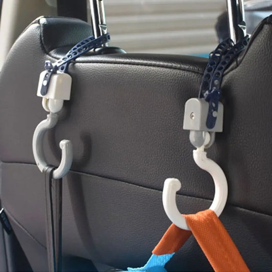 10Pcs Multipurpose Dopamine Baby Stroller Hook Hanging Rotating Universal S Hooks Non-Marking Foldable Car Seat Hooks Kitchen