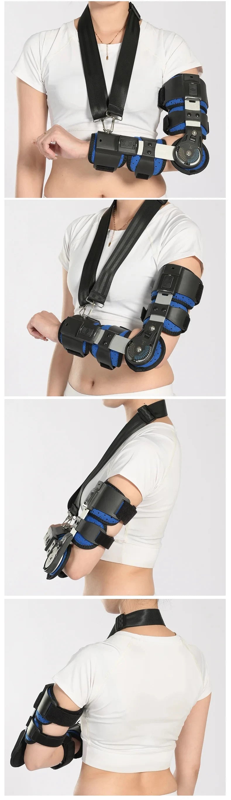 Hinged ROM Elbow Brace Adjustable Elbow Brace OP Rear Elbow Brace Arm Injury Recovery Lightweight Breathable