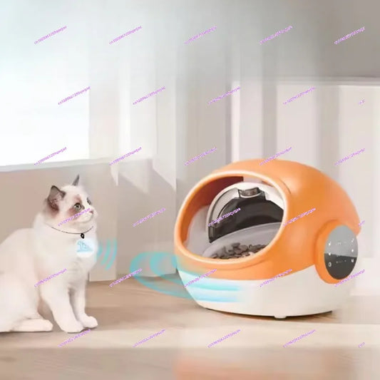 Smart Pet Feeder - Voice Call, Induction Door, Dual Battery & Meal Scheduler for Cats&Dogs