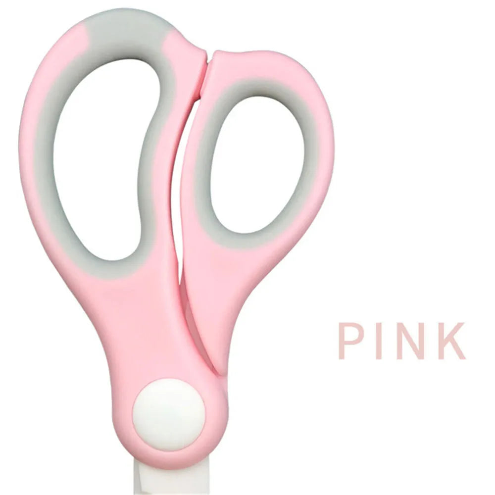 Ceramic Scissors Portable Baby Food Mills Infant Feeding Aid Scissors with Cutting Box Baby Supplies for Health Baby Tableware