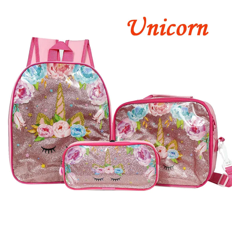 Disney New Frozen Children's School Bag Cartoon Primary School Bag Cute Kindergarten Children's School Bag Three-piece Set