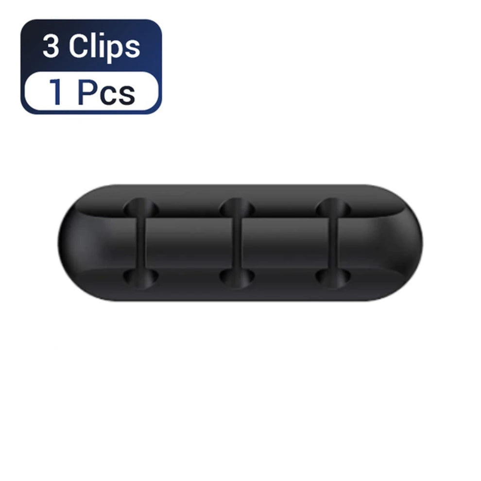 LccKaa Cable Holder Clips Cable Management Cord Organizer Clips Silicone for USB Charging Cable Mouse Cable Wire PC Office Home