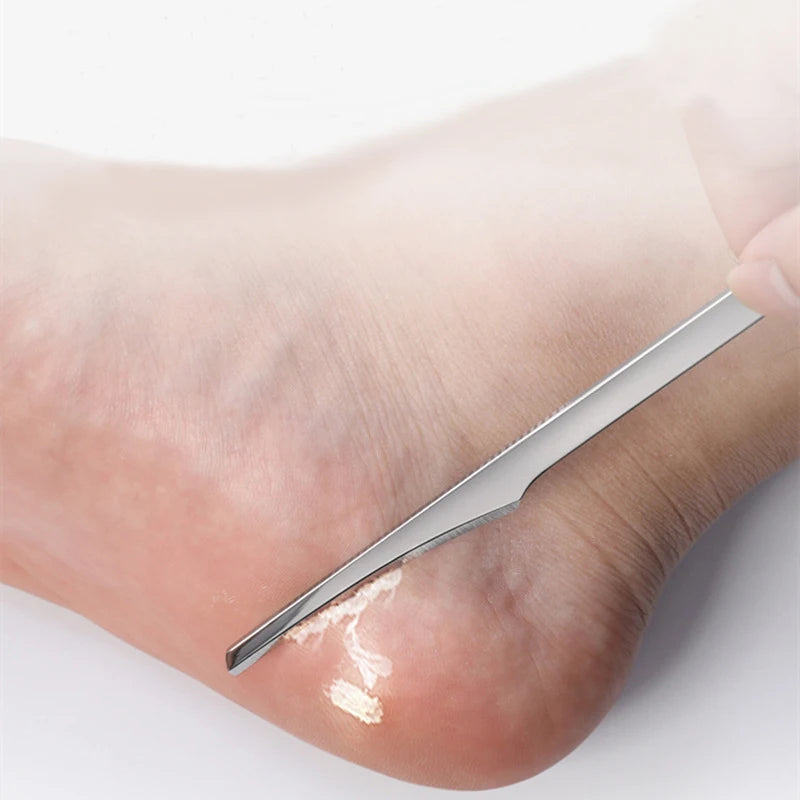 Professional Foot Scraper Stainless Steel Foot Care Pedicure Scraper Portable Nail Clipper Exfoliating Dead Skin Calluses Tools