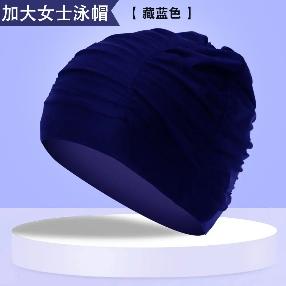 Swimming Caps Women Breathable Long Hair Swim Caps for Women Enlarged Swimming Hats Wholesale Swimming Pool Accessories