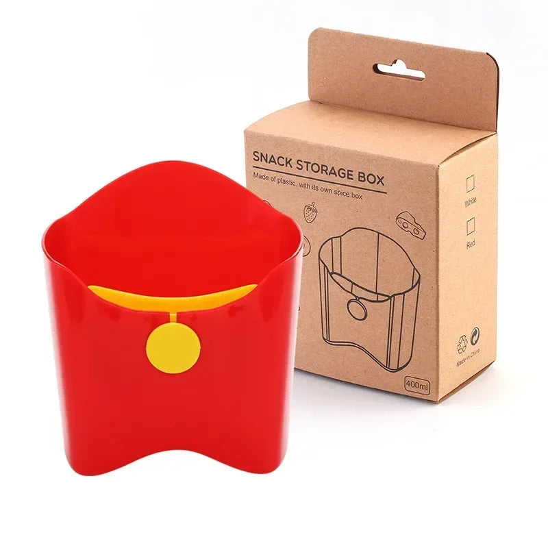 Portable Plastic French Fries Cup Snack Organizer Food Grade PP Salad Cup Square Salad Bowl
