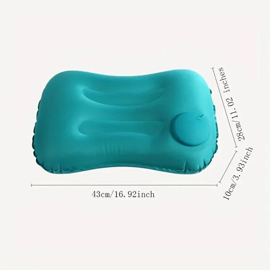 Inflatable Pillow - Compressible Portable Neck Cushion, For Travel, Home, Office & Camping - Multifunctional, Comfortable