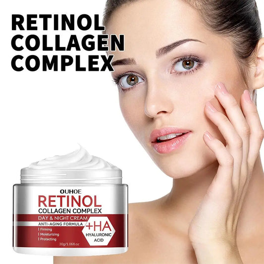 30g Retinol Face Cream Moisturizing Hyaluronic Acid Facial Cream Skincare Face Creams Collagen Bouncy Pearl Cream