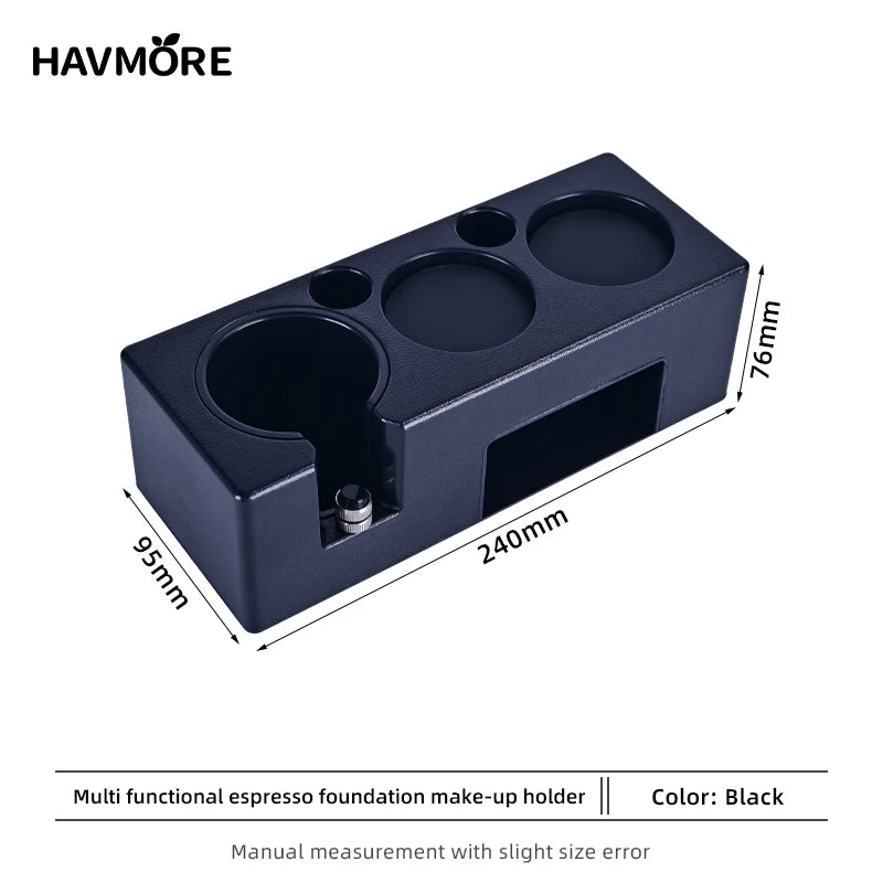 Barista Tool Espresso Tamper Holder Black White ABS Station Coffee Knock Box Multifunction Coffee Tamper Portafilter